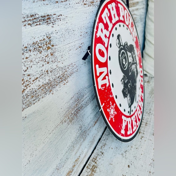 *North Pole Freight Co. Embossed Metal Sign - Picture 9 of 13